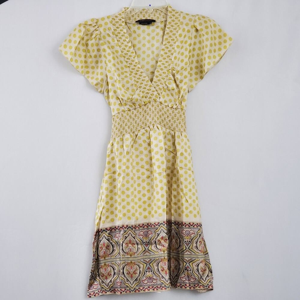 BCBGMaxAzria Polka Dot Bohemian Silk Dress